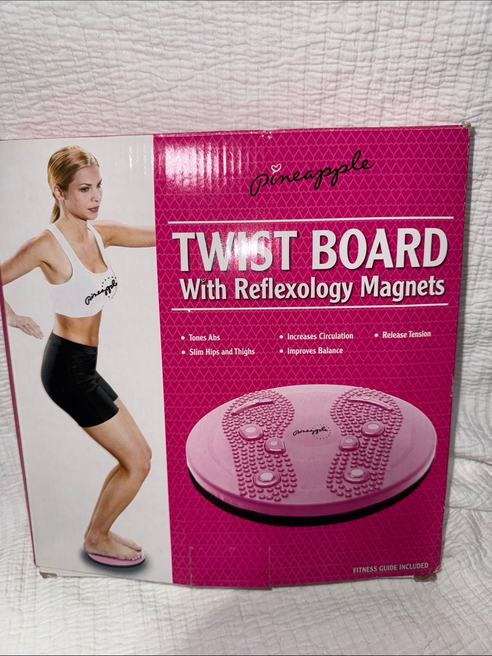 Pineapple Pink Twist Board with Reflexology Magnets